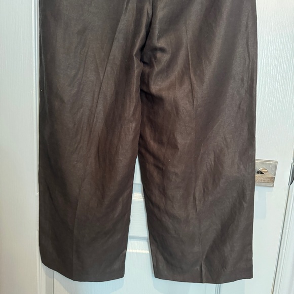 Aritzia Wilfred The Effortless Tencel Linen Wide Legs Trouser Pants Sz 10 Black - Picture 8 of 15